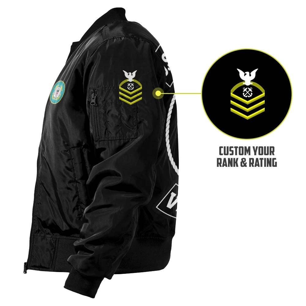 US Coast Guard (USCG) Customized U.S. Coast Guard Legacy Bomber Jacket #00CB158