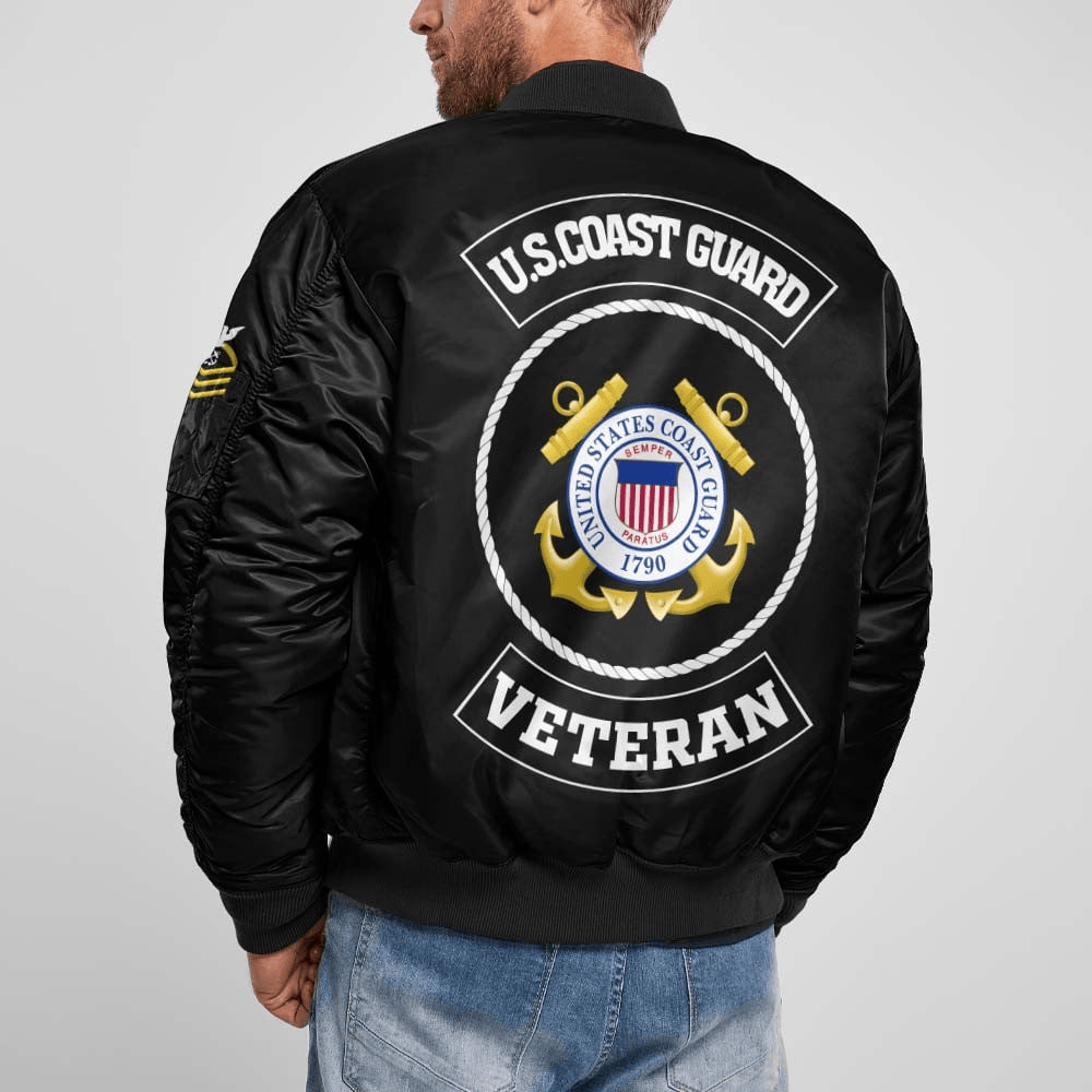 US Coast Guard (USCG) Customized U.S. Coast Guard Legacy Bomber Jacket #00CB158